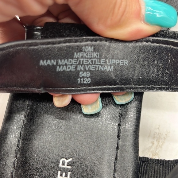 Marc Fisher Black Croc Embossed Sandals Size 10 BSN4031 - Picture 7 of 10